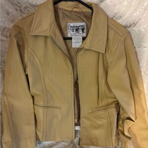 Women's Tan Lambskin Leather Jacket